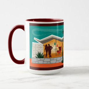 Folded Plate Roof Mid-Century Modern House 15 oz Mug