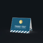 FOLDED THANK YOU bar mitzvah gold star dark blue Card<br><div class="desc">[ NOTE - THE GOLD EFFECT IS A PRINTED PICTURE ] A modern, simple design for a THANK YOU CARD Setup as a template it is simple for you to add your own details, or hit the customize button and you can add or change text, fonts, sizes etc TIP ::...</div>