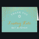 FOLDED THANK YOU bat mitzvah gold confetti MINT<br><div class="desc">by kat massard >>> kat@simplysweetPAPERIE.com <<< [ NOTE - THE GOLD EFFECT IS A PRINTED PICTURE ] A modern, simple design for a THANK YOU CARD Setup as a template it is simple for you to add your own details, or hit the customize button and you can add or change...</div>