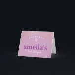 FOLDED THANK YOU bat mitzvah gold confetti purple Card<br><div class="desc">by kat massard >>> kat@simplysweetPAPERIE.com <<< [ NOTE - THE GOLD EFFECT IS A PRINTED PICTURE ] A modern, simple design for a THANK YOU CARD Setup as a template it is simple for you to add your own details, or hit the customize button and you can add or change...</div>