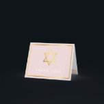 FOLDED THANK YOU bat mitzvah gold star blush pink<br><div class="desc">[ NOTE - THE GOLD EFFECT IS A PRINTED PICTURE ] A modern, simple design for a THANK YOU CARD Setup as a template it is simple for you to add your own details, or hit the customize button and you can add or change text, fonts, sizes etc TIP ::...</div>