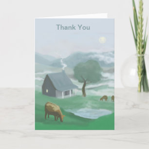 Folded Thank You Card