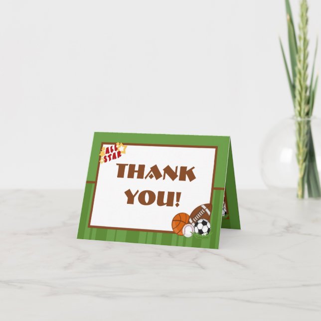 Folded Thank you Card All-Star Green (Front)