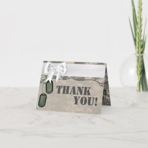 Folded Thank You Card ARMY ACU Uniform Camo Camouf