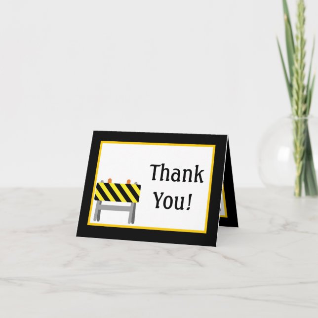Folded Thank you Card Construction (Front)