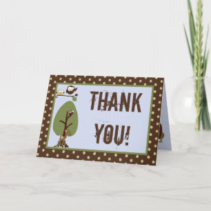 Folded Thank You Card Enchanted Hollow Woodland