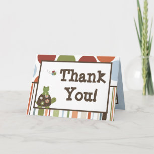 Folded Thank You Card Laguna Beach Turtle Frog
