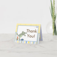 Folded Thank you Card Leap Frog Turtle Bee