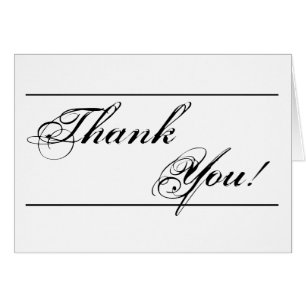 Folded Thank You Card Modern Typography Newsprint