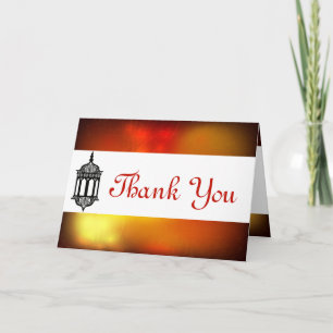 Folded Thank You Card Moroccan Lantern