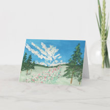 Folded Thank You Card - Mountain Meadow