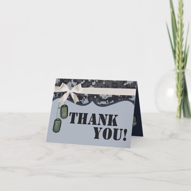 Folded Thank You Card Navy DIGITAL PRINT Uniform (Front)