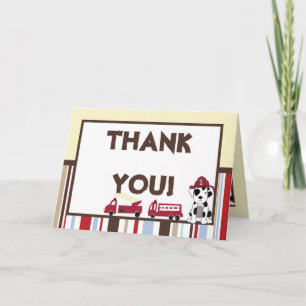 Folded Thank You Card Nojo Fire Engine