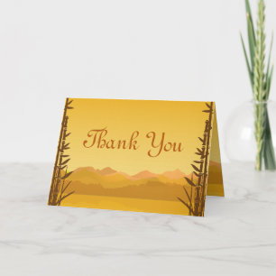 Folded Thank You Card Warm Sunset