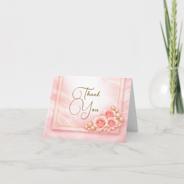 Folded Thank You Card Wedding (Front)