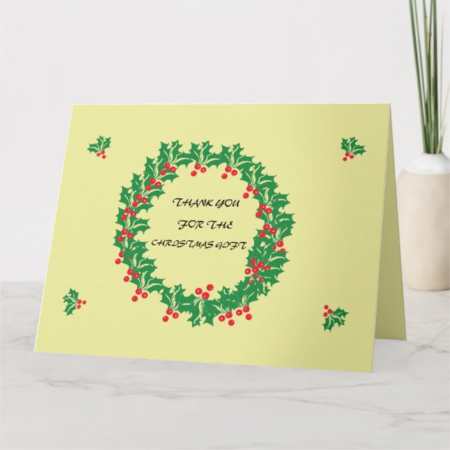 Folded Thank You Christmas Card (Front)