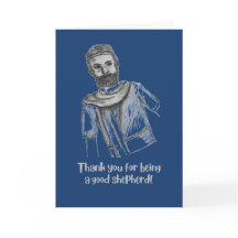 Folded Thank You for being a good shepherd Card