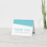 FOLDED THANK YOU simple modern turquoise blue<br><div class="desc">by kat massard >>> www.simplysweetpaperie.com <<< A modern, simple design for a THANK YOU CARD Setup as a template it is simple for you to add your own details, or hit the customize button and you can add or change text, fonts, sizes etc TIP :: 1. To resize / reposition...</div>