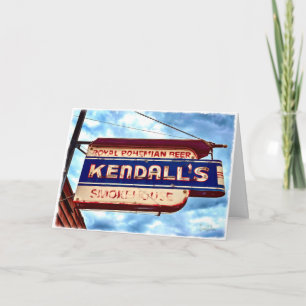 Folded Vintage Beer Sign Card