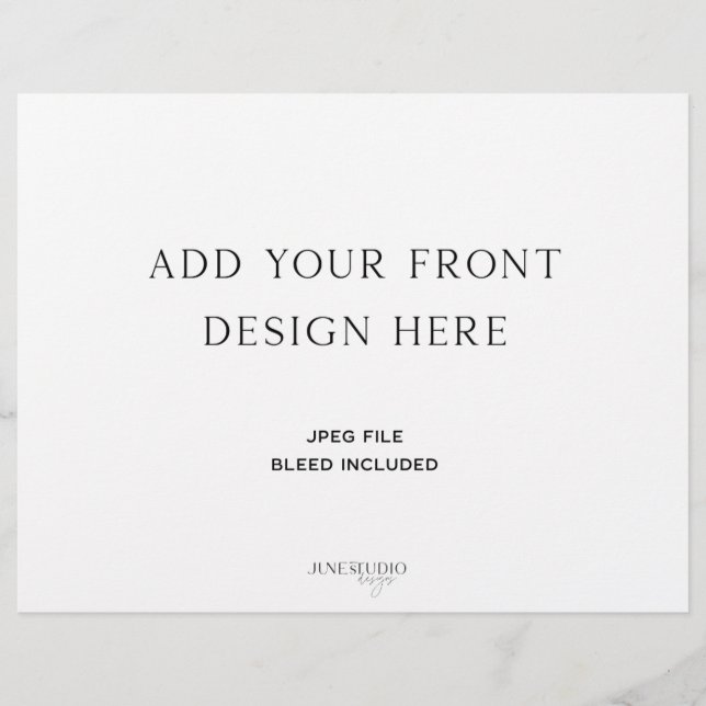 Folded Wedding Program 8.5x11" (Front)