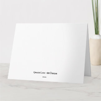 Folding Card - Giraffe Love Card