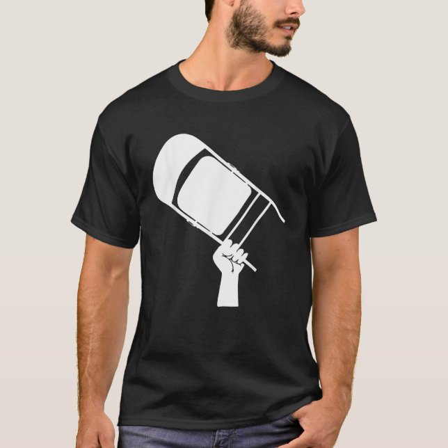 Folding Chair Black Fist Never Forget Montgomery A T-Shirt (Front)