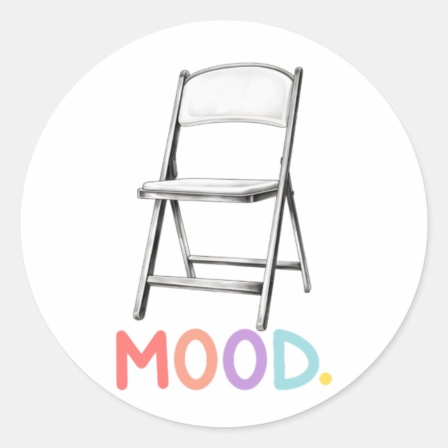 Folding Chair Mood Montgomery Alabama Brawl Classic Round Sticker (Front)