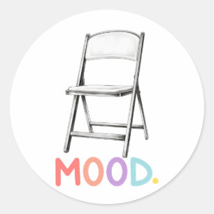 Folding Chair Mood Montgomery Alabama Brawl Classic Round Sticker