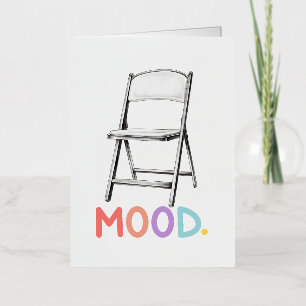Folding Chair Mood Montgomery Alabama Brawl Foil Holiday Card