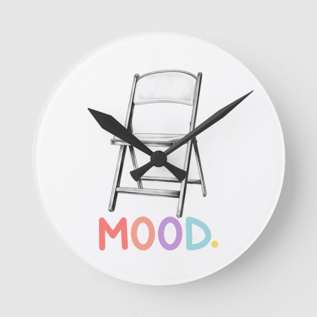 Folding Chair Mood Montgomery Alabama Brawl Round Clock (Front)