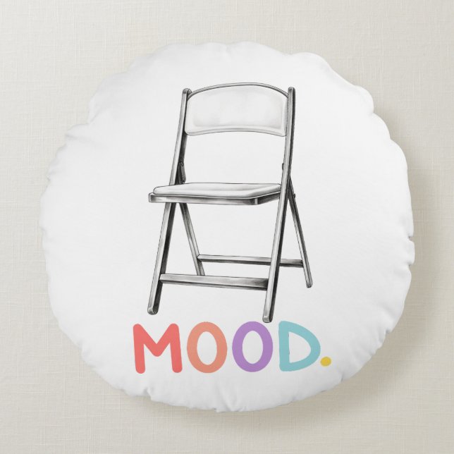 Folding Chair Mood Montgomery Alabama Brawl Round Pillow (Front)