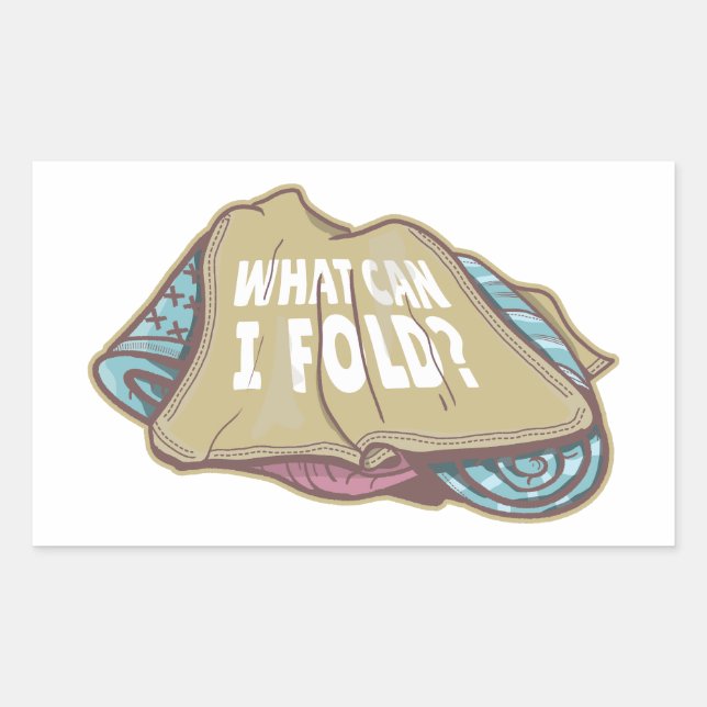 Folding clothes, laundry day sticker (Front)
