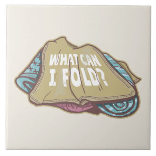 Folding clothes, laundry day tile