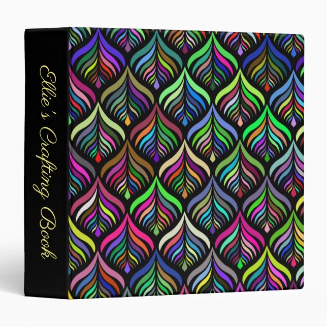 Folding Colours Abstract Rainbow Binder (Front/Spine)