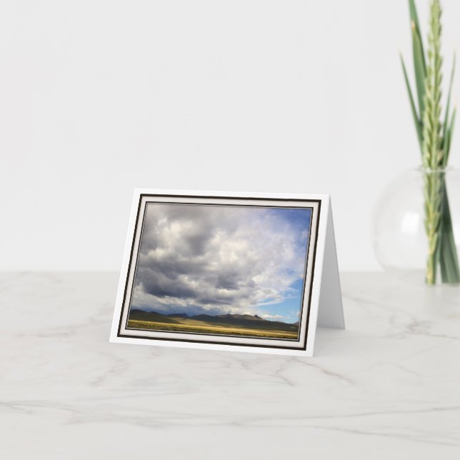 Folding Greeting Card – Spring Clouds over Nevada (Front)