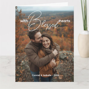 FoldledThanksgiving Card,Elegant Lettering Custom  Thank You Card