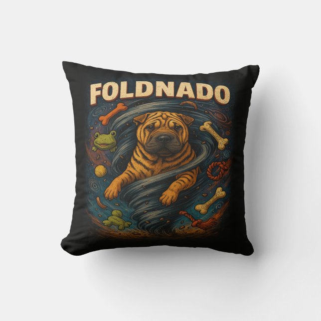 Foldnado Throw Pillow (Front)