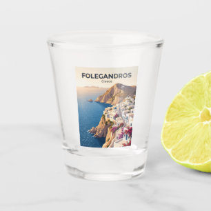 Folegandros Island Greece Shot Glass