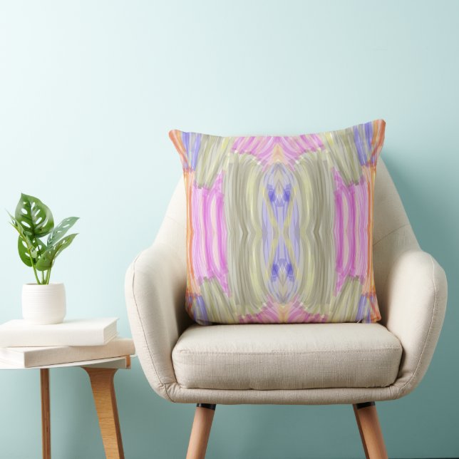 Folhas Coloridas Throw Pillow (Chair)