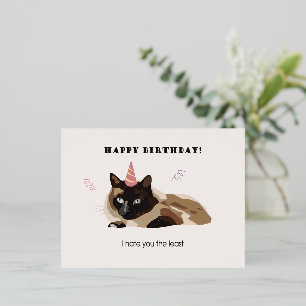 Foli card Happy Birthday Cat Funny
