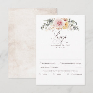 Foliage coloré Boho mariage RSVP