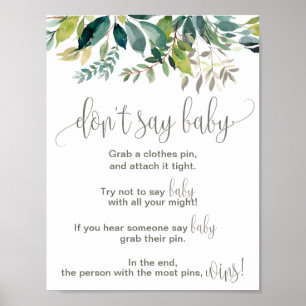 Foliage Don't Say Baby Sign