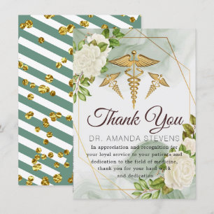Foliage Elegant Doctor   Carte de remerciements in