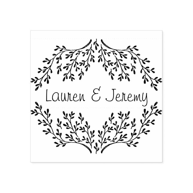 Foliage Elegant Monogram Stamp (Imprint)