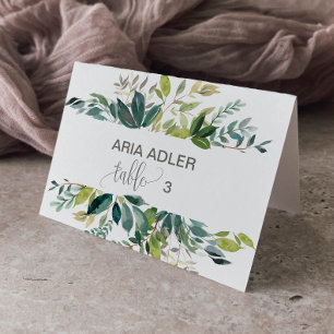Foliage Escort Place Cards
