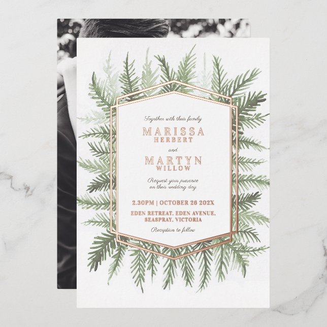 Foliage evergreen sage green pine needles (Front/Back)