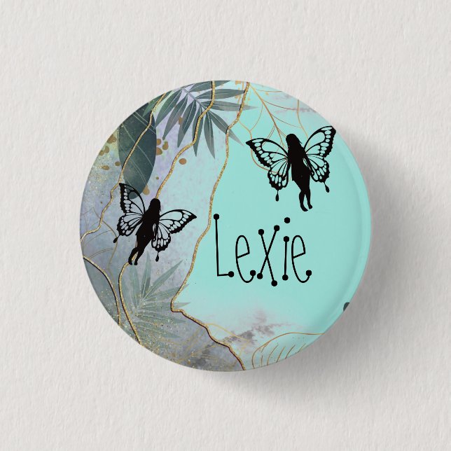 Foliage Fantasy Fairies     1 Inch Round Button (Front)