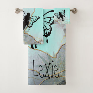 Foliage Fantasy Fairies Personalized Bath Towel Set