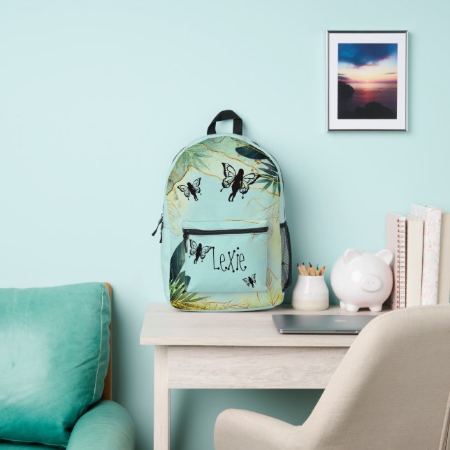 Foliage Fantasy Fairies Personalized Printed Backpack (Insitu)