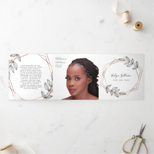 Foliage Geometric Frame Trifold Brochure